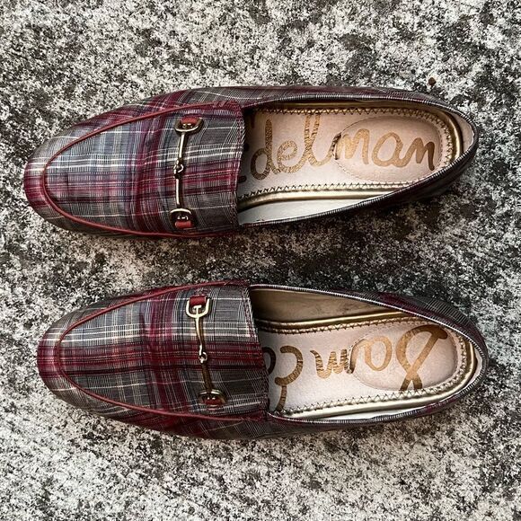 Sam Edelman Women's Loraine Bit Loafer Almond Toe Leather‎ Plaid Multicolor 6.5M - Picture 3 of 7